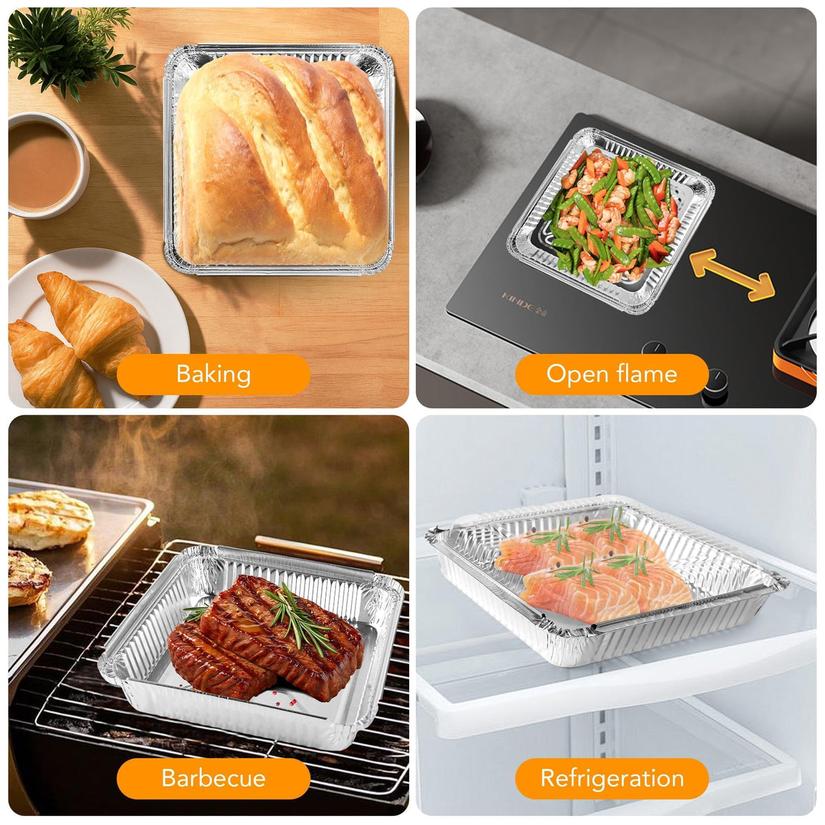 Benestanti barbecue and party pans simplify grilling and serving outdoors
