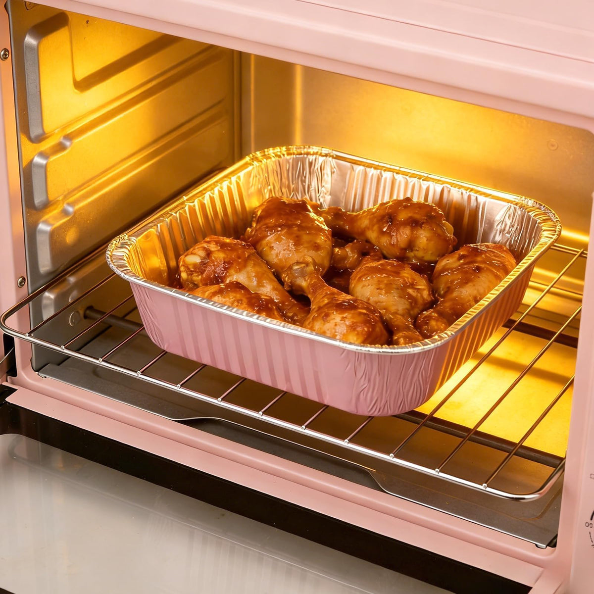 Benestanti pans stacked for storage, showing space-efficient catering solution.