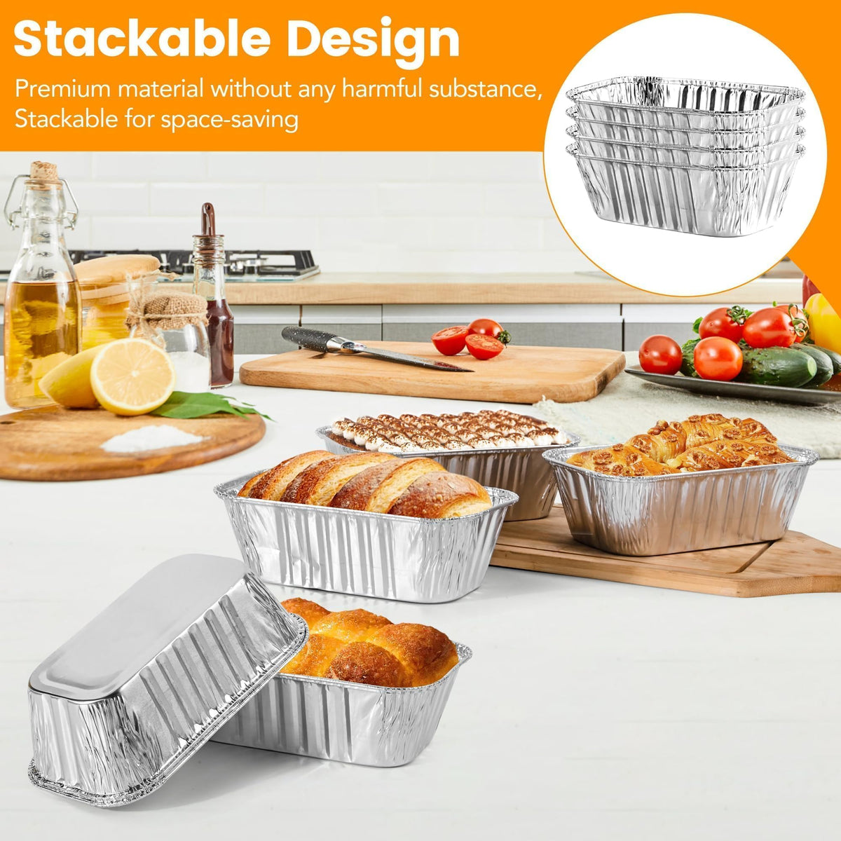 Benestanti sturdy foil pan maintains shape while distributing heat evenly.