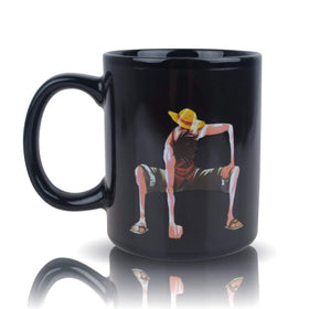 BeneU anime ceramic mug, 11oz, sturdy for hot or cold drinks.