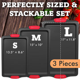 Benicci sheets featuring silicone handles for easy grip and safety.