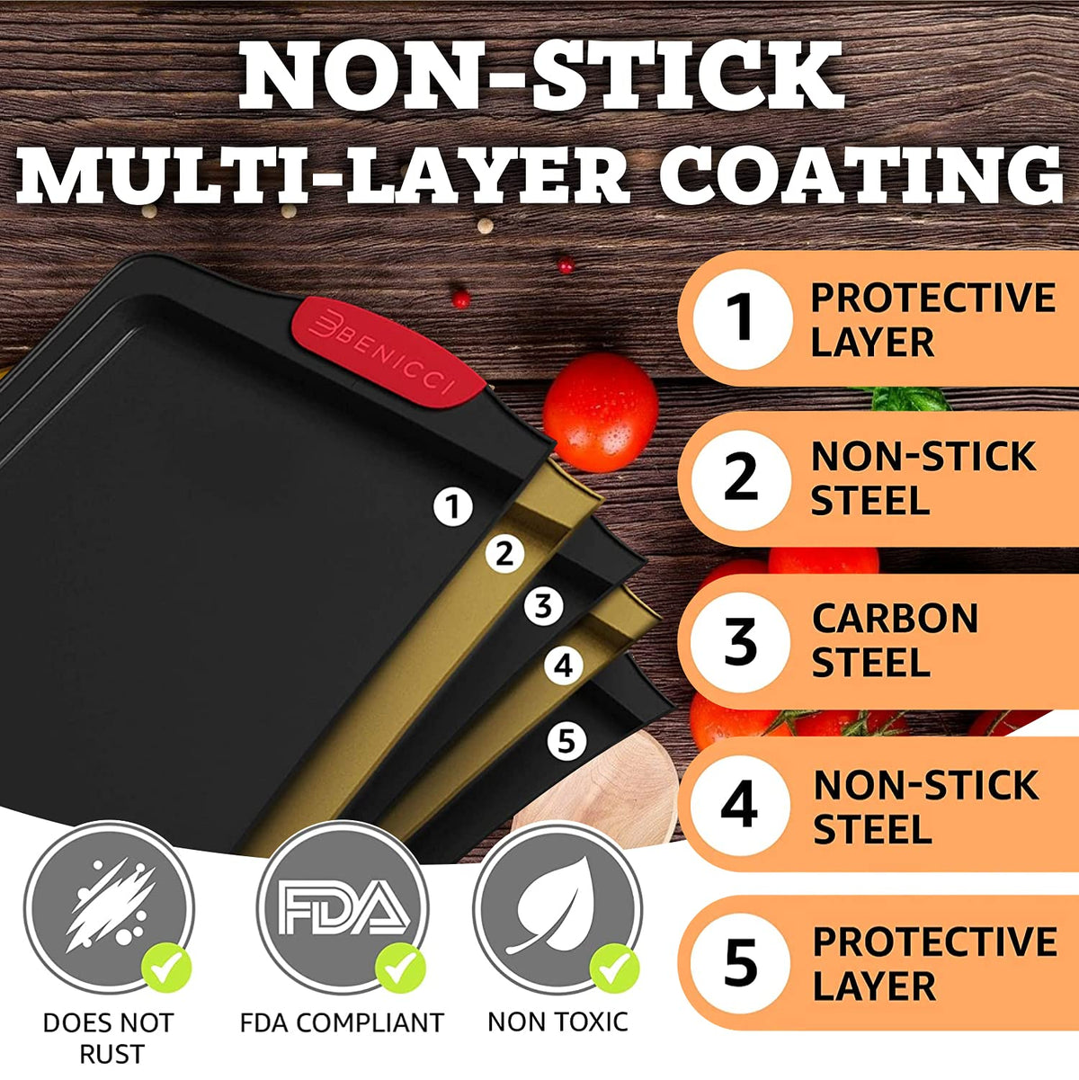 Benicci carbon steel sheets built for durability and even heat.