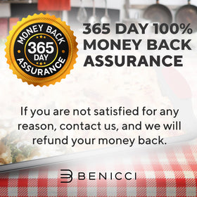 Benicci baking sheets are easy to clean after baking.