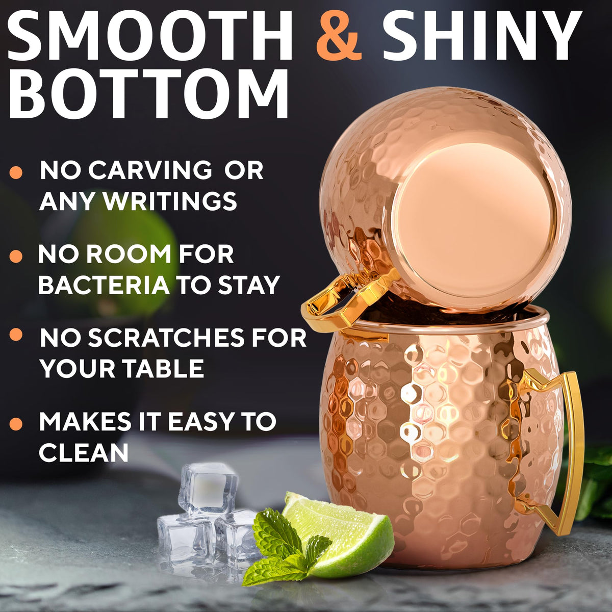 Benicci food-grade copper ensures safe material for reusable drinkware.