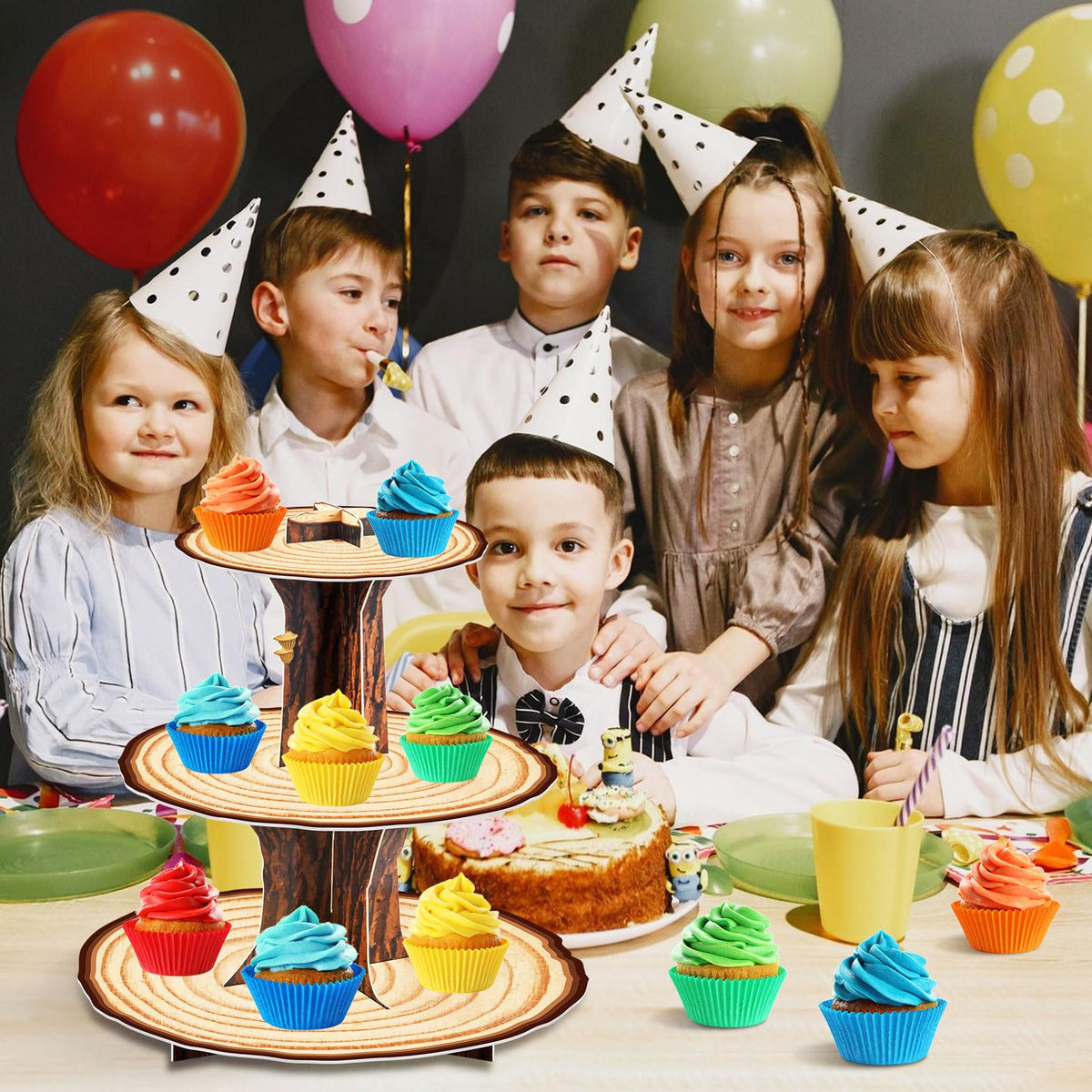 BenLouis durable-paper-cardboard-construction ensures sturdy party dessert tower.