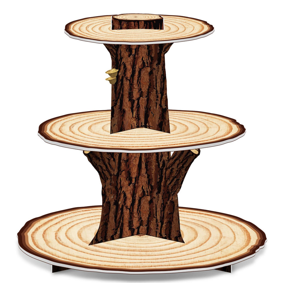 BenLouis wooden-3-tier-cupcake-stand for elegant dessert display at parties.