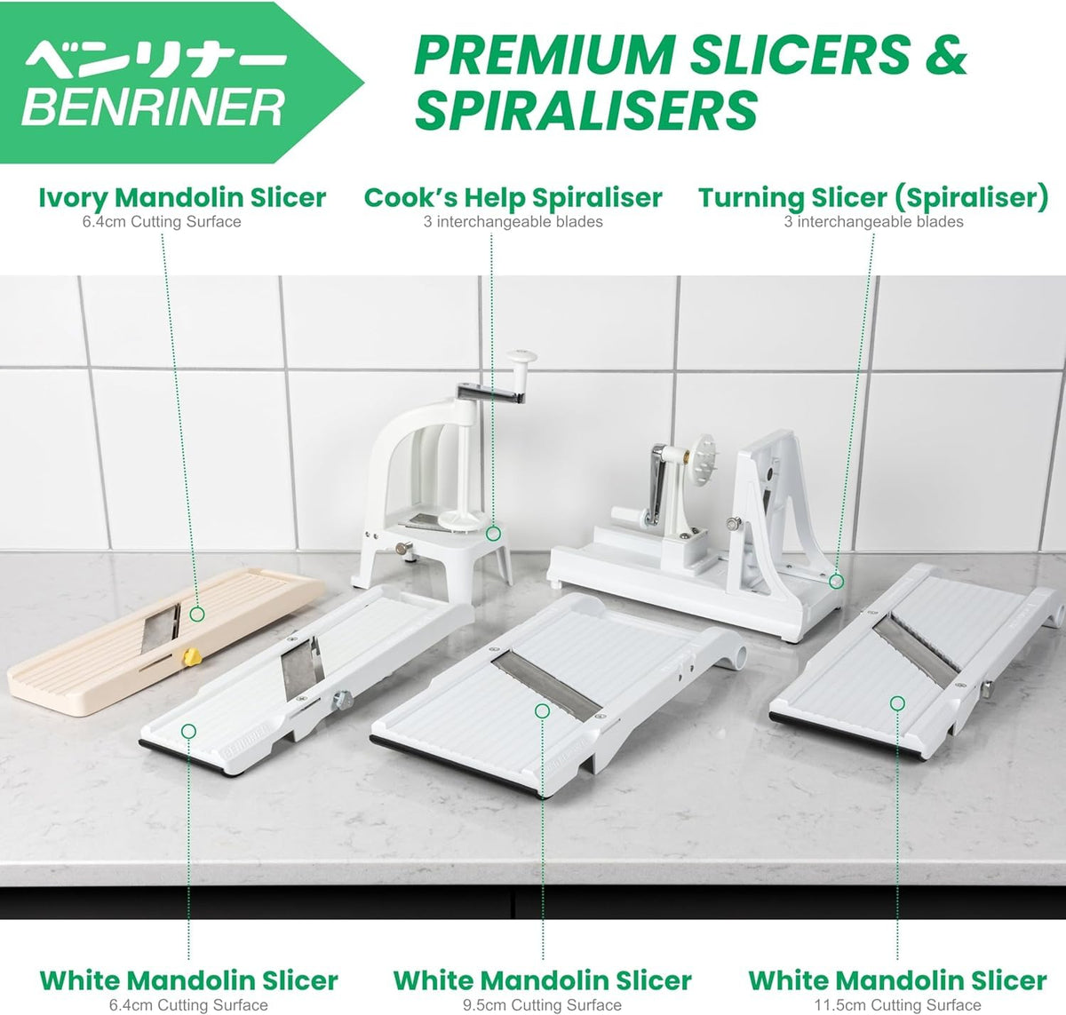 Benriner top-rack dishwasher safe for quick cleaning