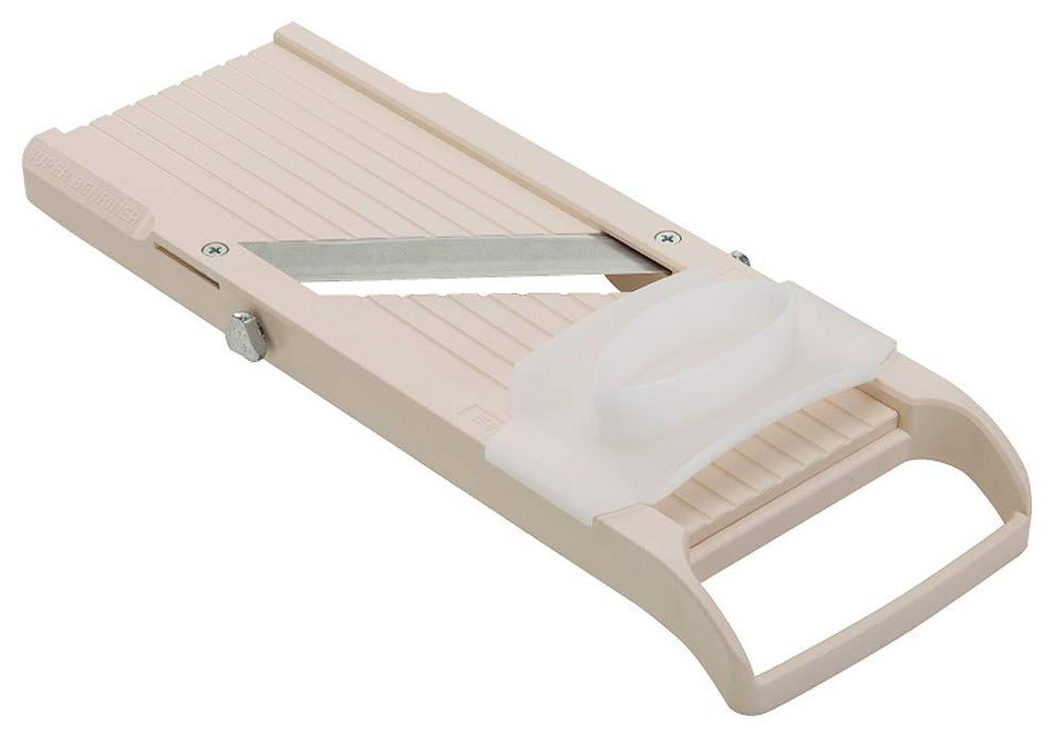 Benriner madoline slicer front view showing compact design for precise cuts