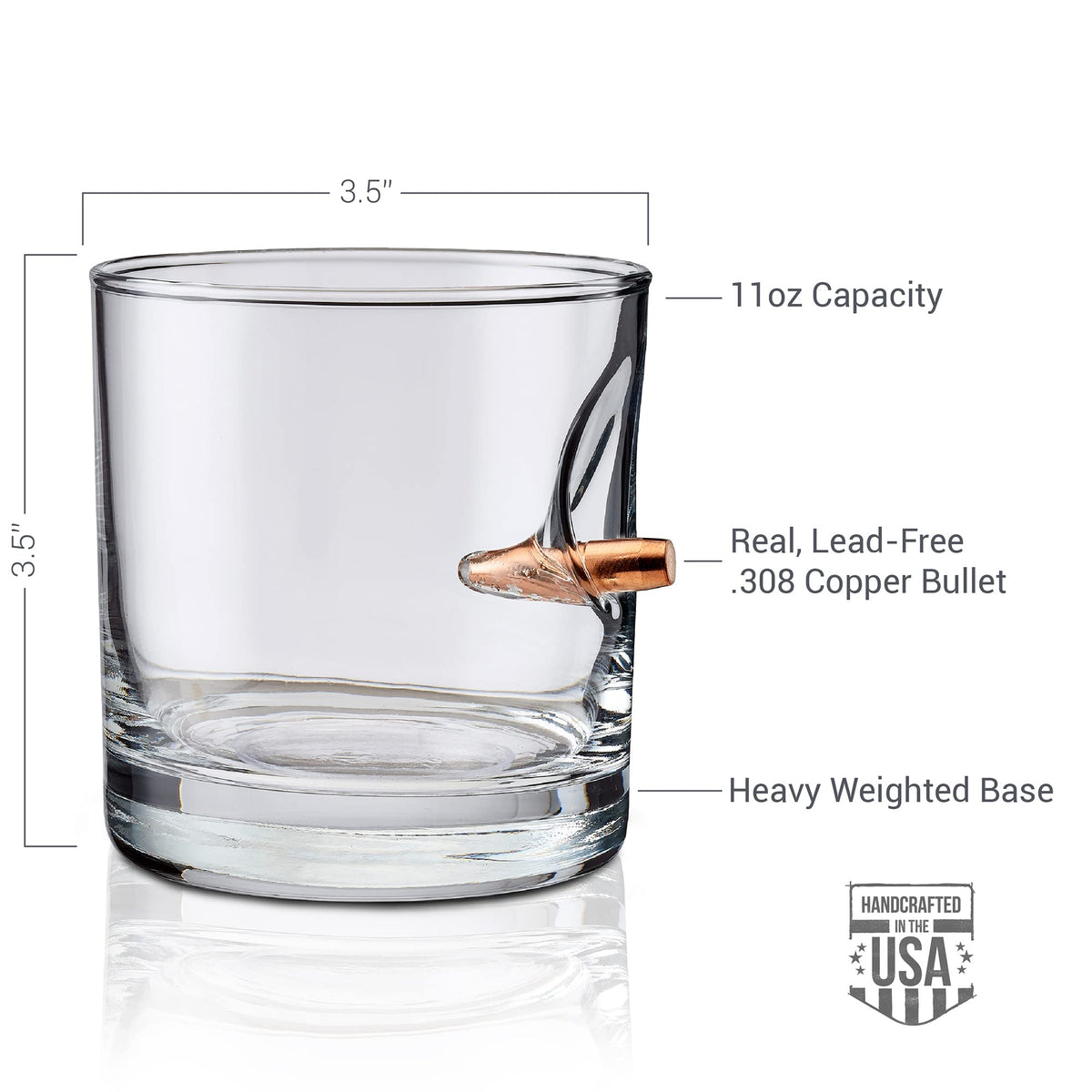Embedded bullet is lead-free and contains no gunpowder.