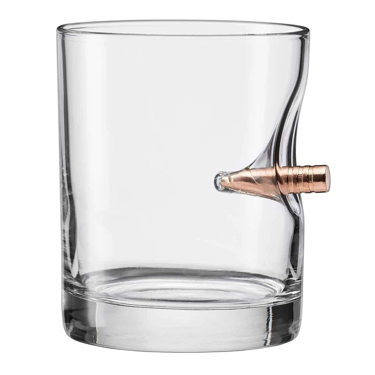 BenShot rocks glass with real .308 bullet for a striking centerpiece.