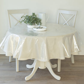 Benson Mills waterproof tablecloth wipe-clean surface demonstrates spill resistance