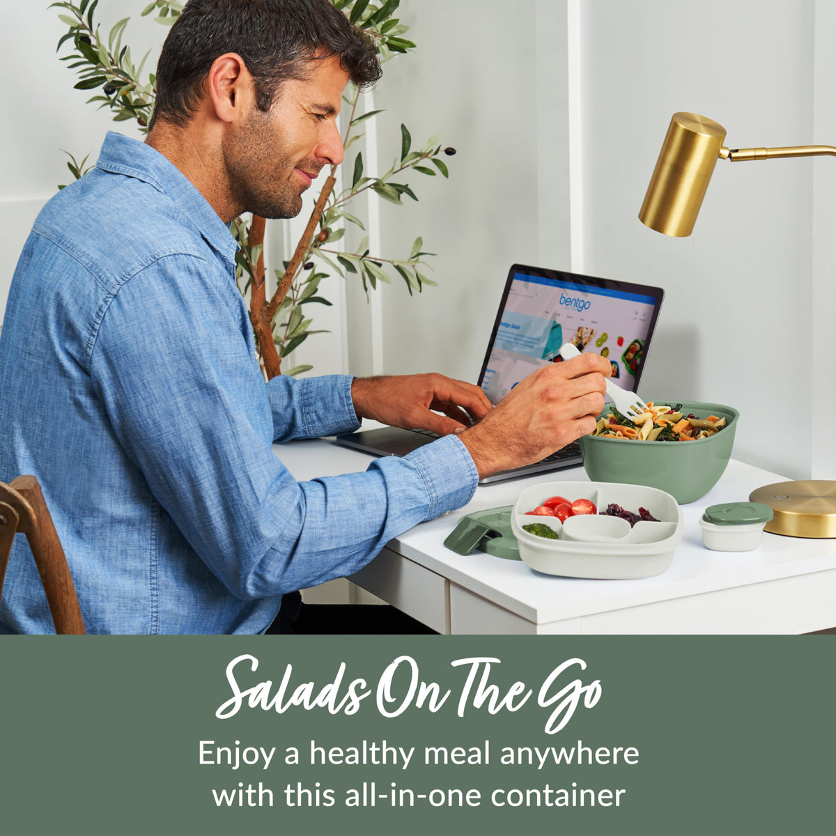 Bentgo four-compartment toppings tray for organized toppings