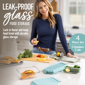 Bentgo borosilicate glass offers durability for reheating in microwave or oven.