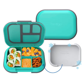 Bentgo Chill Kids built-in ice pack keeps lunches cool for busy days.