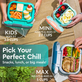 Bentgo Chill Kids durable rubberized shell resists drops at school or camp.