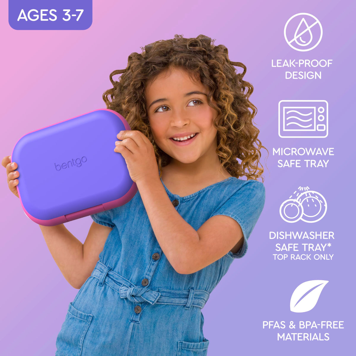 Bentgo Chill Kids leak-proof latch prevents spills during transport