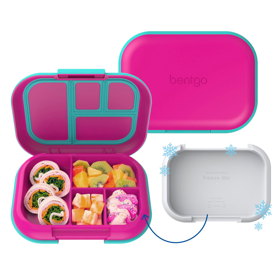 Bentgo Chill Kids lunch box front view with four compartments for organized meals.