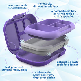 Microwave-safe tray for reheating lunches.