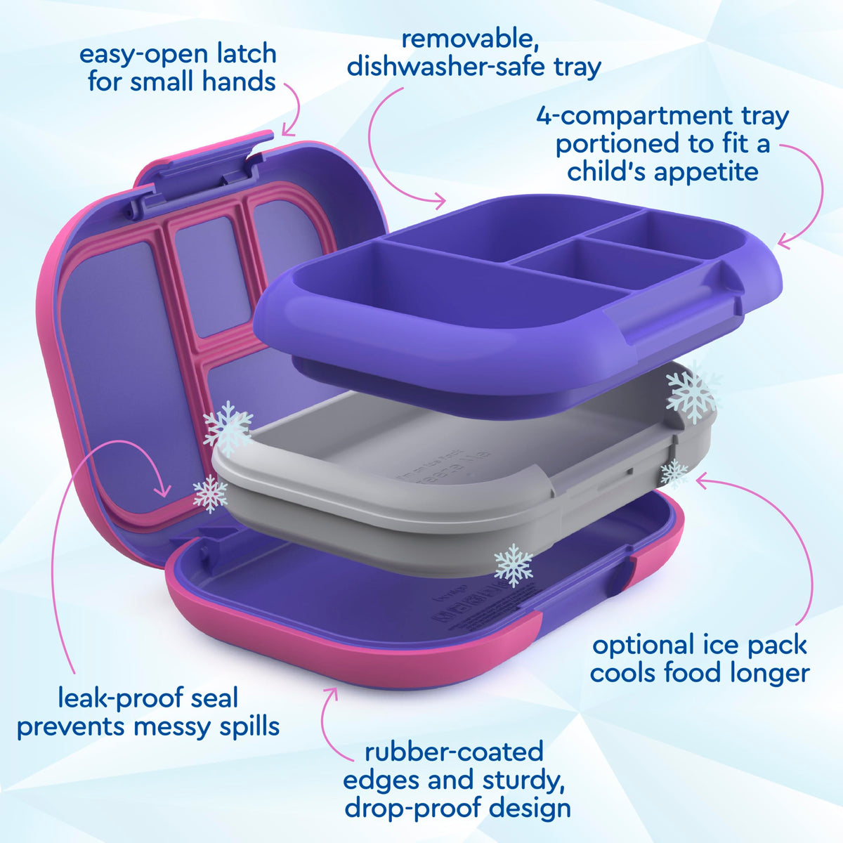 Bentgo Chill Kids top-rack dishwasher-safe outer shell for easy cleanup