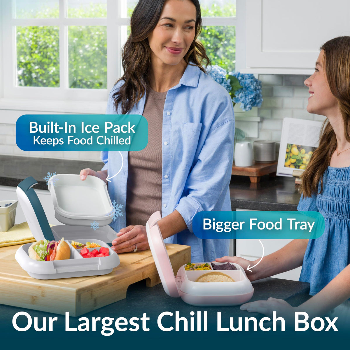 Bentgo Chill Max 5-cup capacity fits a full lunch with sides.