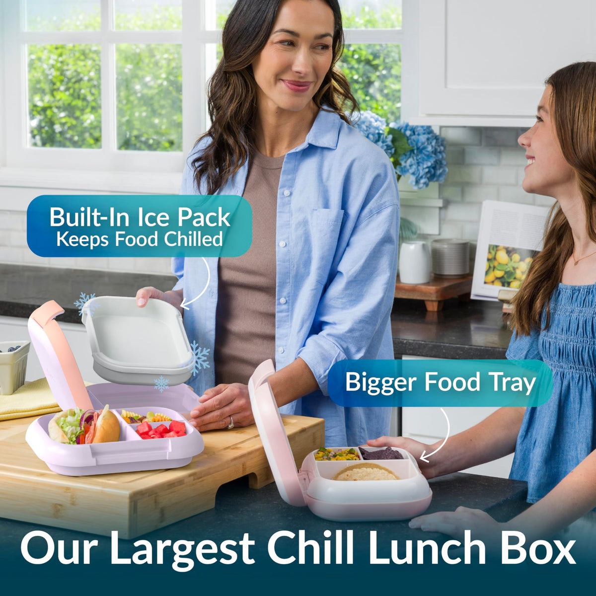Bentgo Chill Max full bento layout demonstrates flexible 3- or 4-compartment packing.