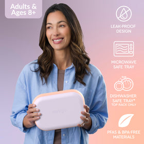 Bentgo Chill Max ice pack sits under the tray to keep lunches cool.