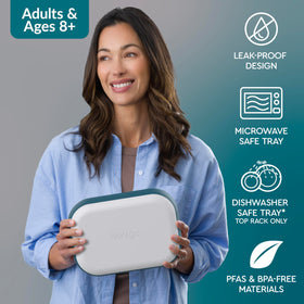 Bentgo Chill Max leak-proof locking clip prevents spills on the go.