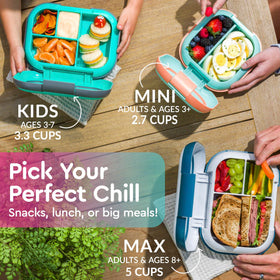 Bentgo Chill microwave-safe tray ready for quick reheats after activities.