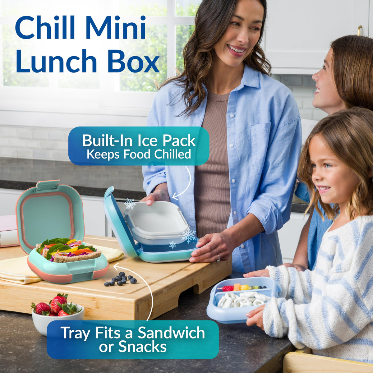 Bentgo Chill Mini secure latch prevents leaks during transport