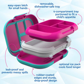 Bentgo Chill outer rubberized shell protects against drops during school days.