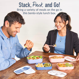 Bentgo Classic built-in utensils for quick, mess-free meals.