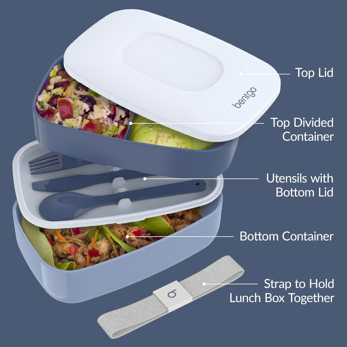 Bentgo Classic nesting design saves space in bags.