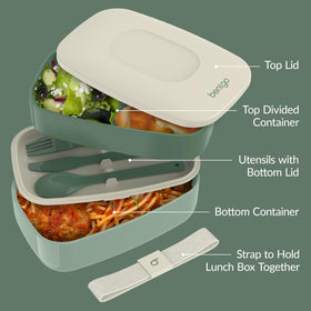 Bentgo Classic nesting design saves space in bags and drawers.