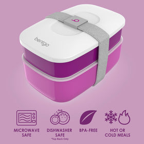 Bentgo Classic top-nest inside bottom container, ideal for compact storage.