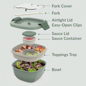 Bentgo dishwasher-safe parts and microwave-safe bowl for easy cleanup