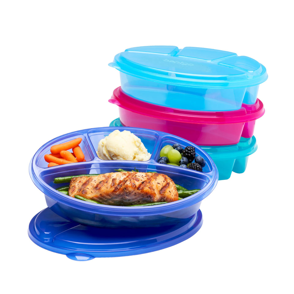 Bentgo Easyboxes 4-compartment oval tray for organized meals on the go.