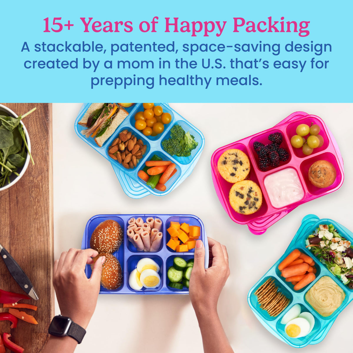 Bentgo Easyboxes BPA-free material ensures safe reuse for daily meals.