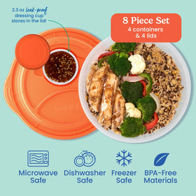 Built-in dressing cups in Bentgo Easyboxes lid for sauces