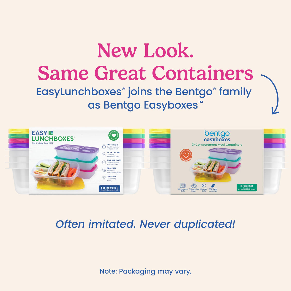 Bentgo Easyboxes dishwasher-safe for easy cleanup after meals.