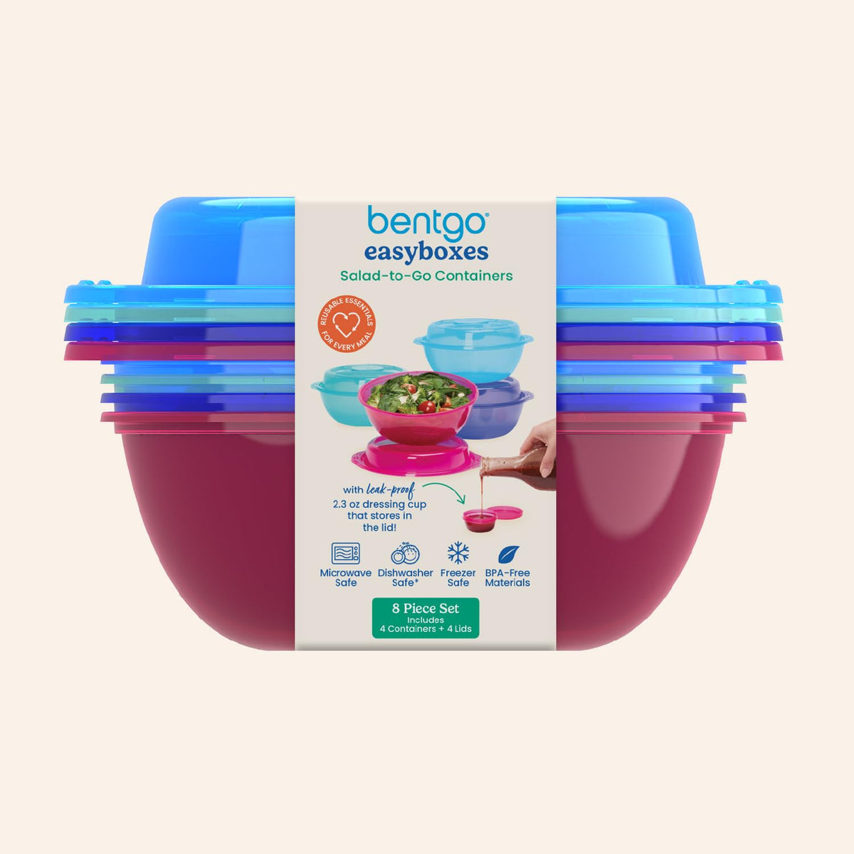 Bentgo Easyboxes ideal for salad, pasta, and cereal on the go