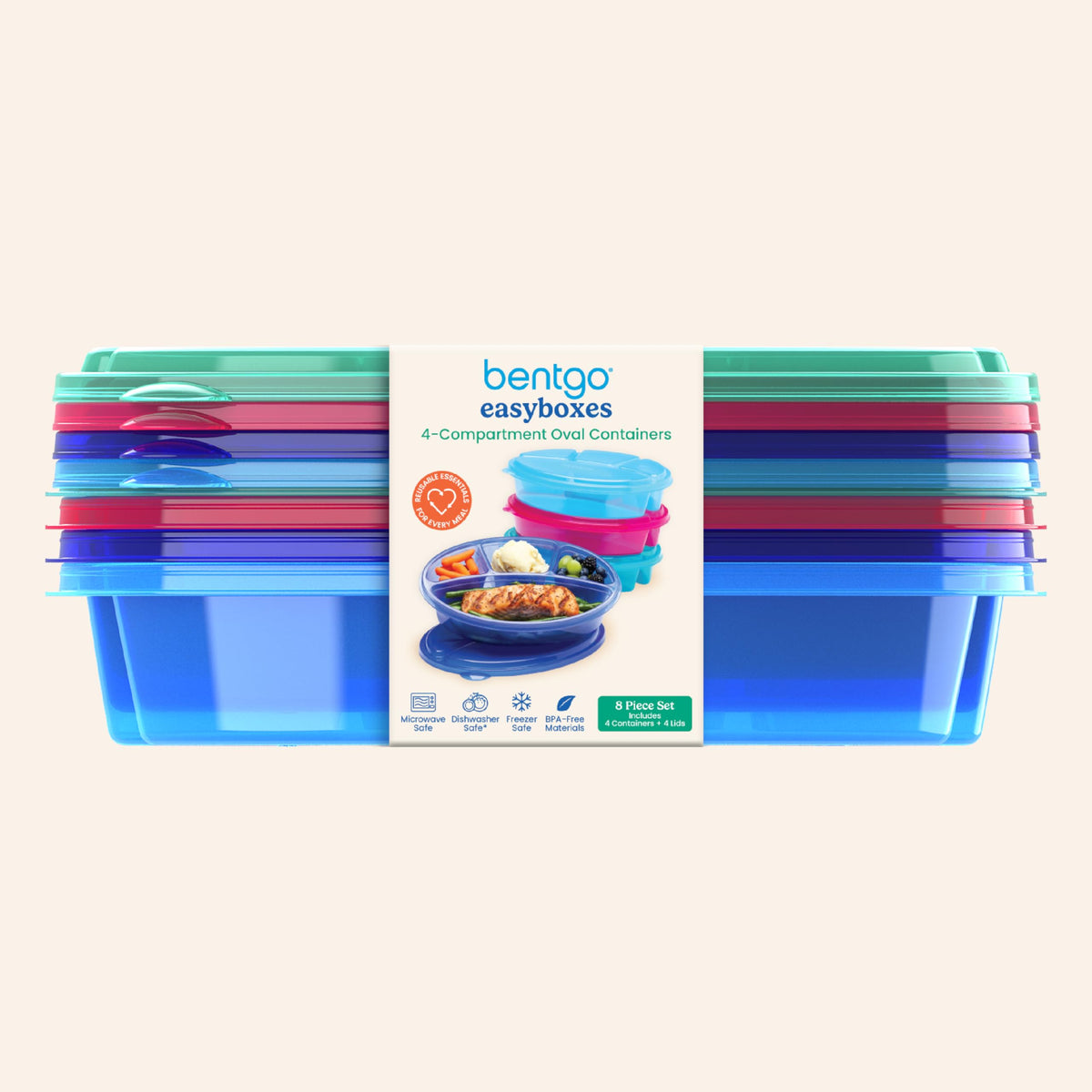 Bentgo Easyboxes kid-friendly lid taps aid easy opening and freshness.