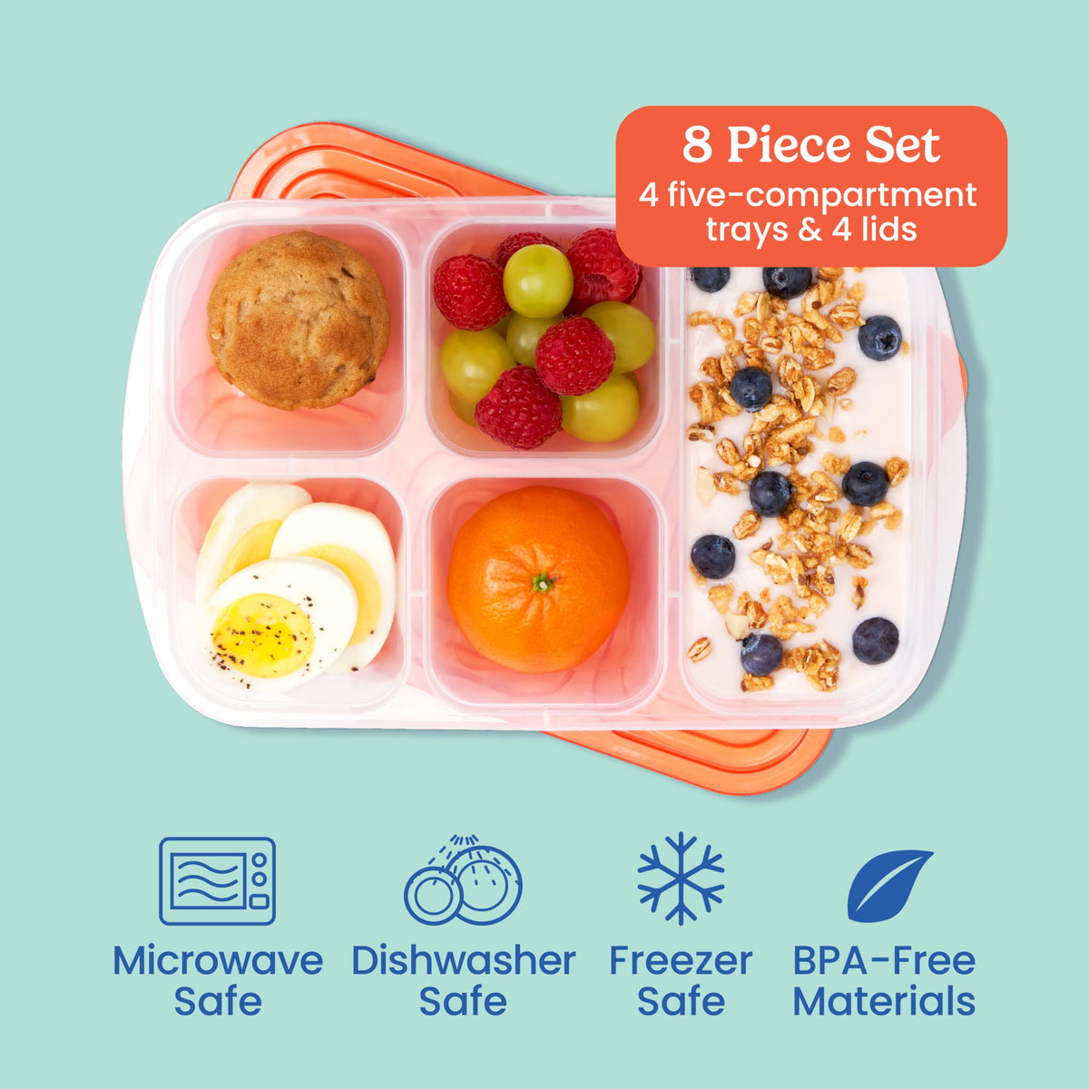 Bentgo Easyboxes tabbed lids for easy opening and freshness