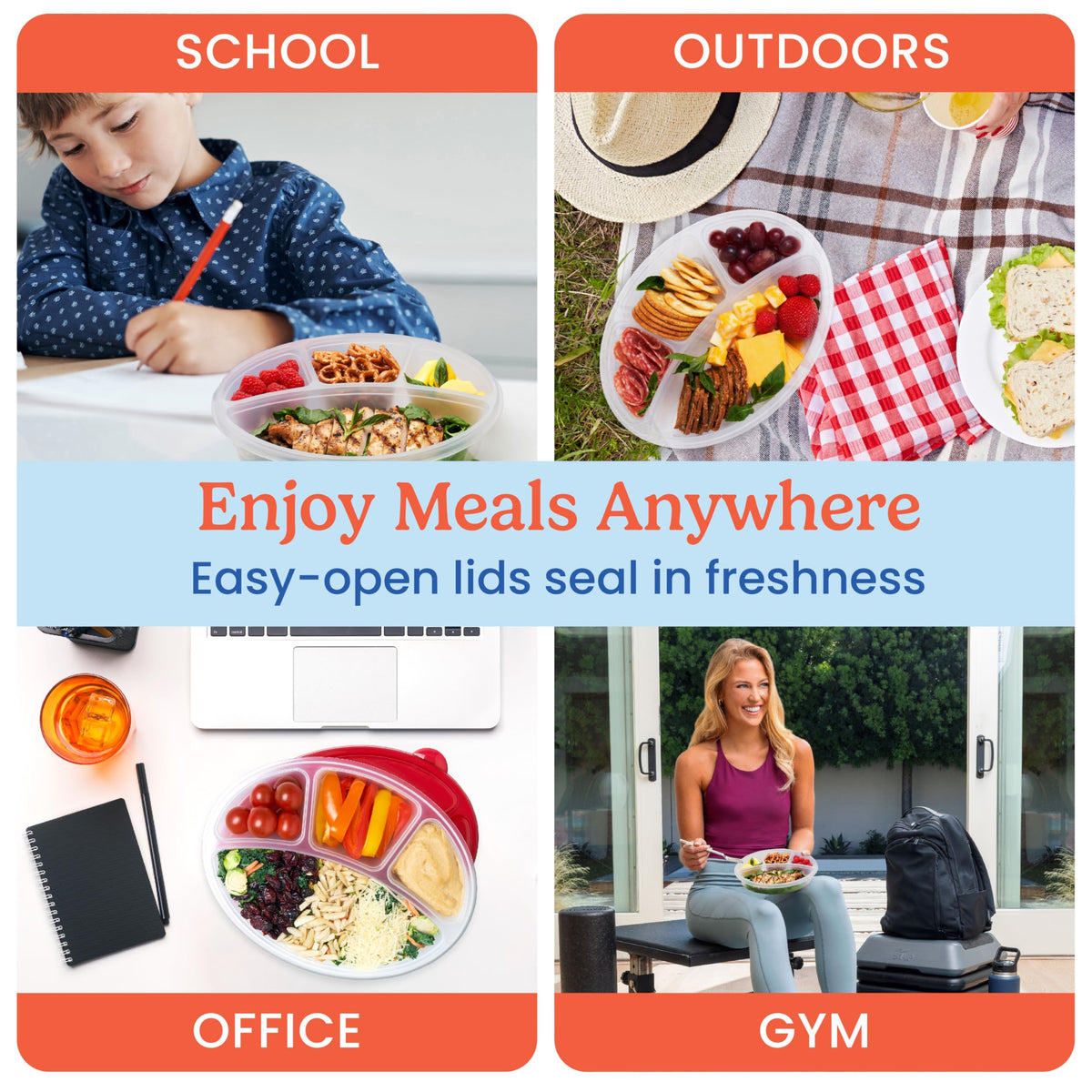 Bentgo Easyboxes ideal for meal prep and kid-friendly portion control.