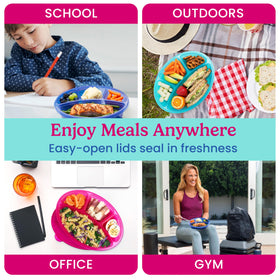 Bentgo Easyboxes microwave-safe trays for quick reheating of leftovers.