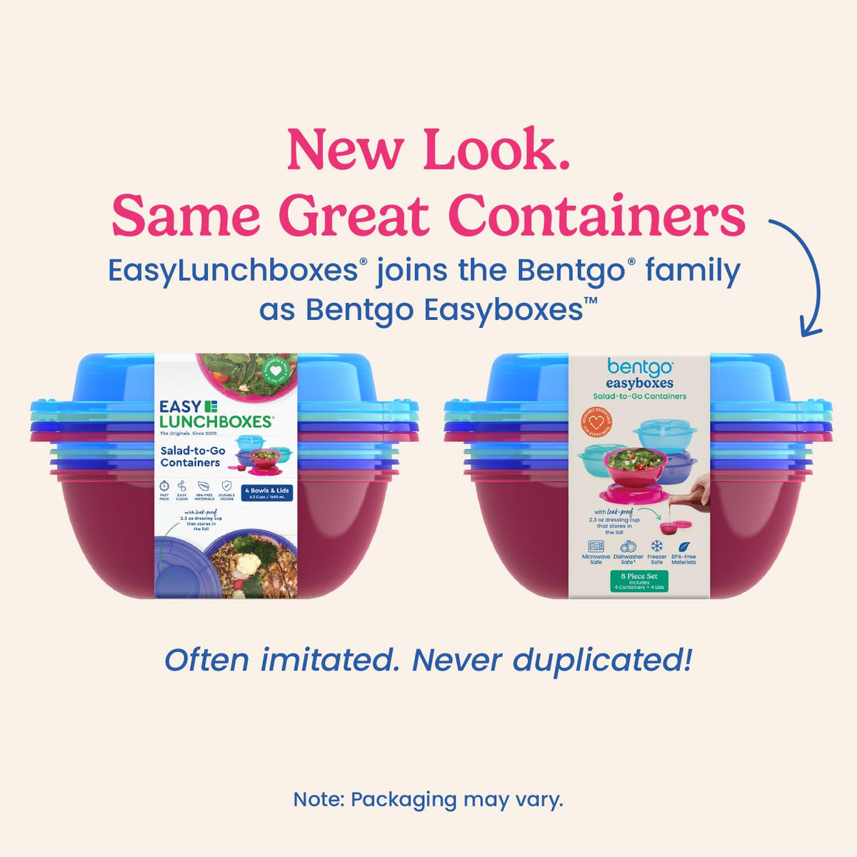 Bentgo Easyboxes nestable design saves pantry space when stored