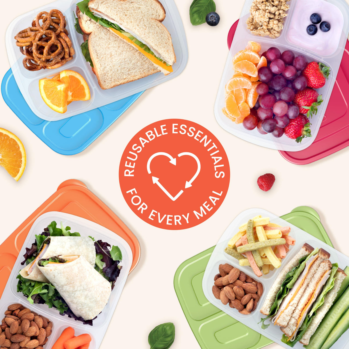 Bentgo Easyboxes nest together to save pantry space.