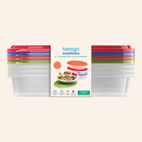 Bentgo Easyboxes 4-compartment solution keeps foods separated and appealing.