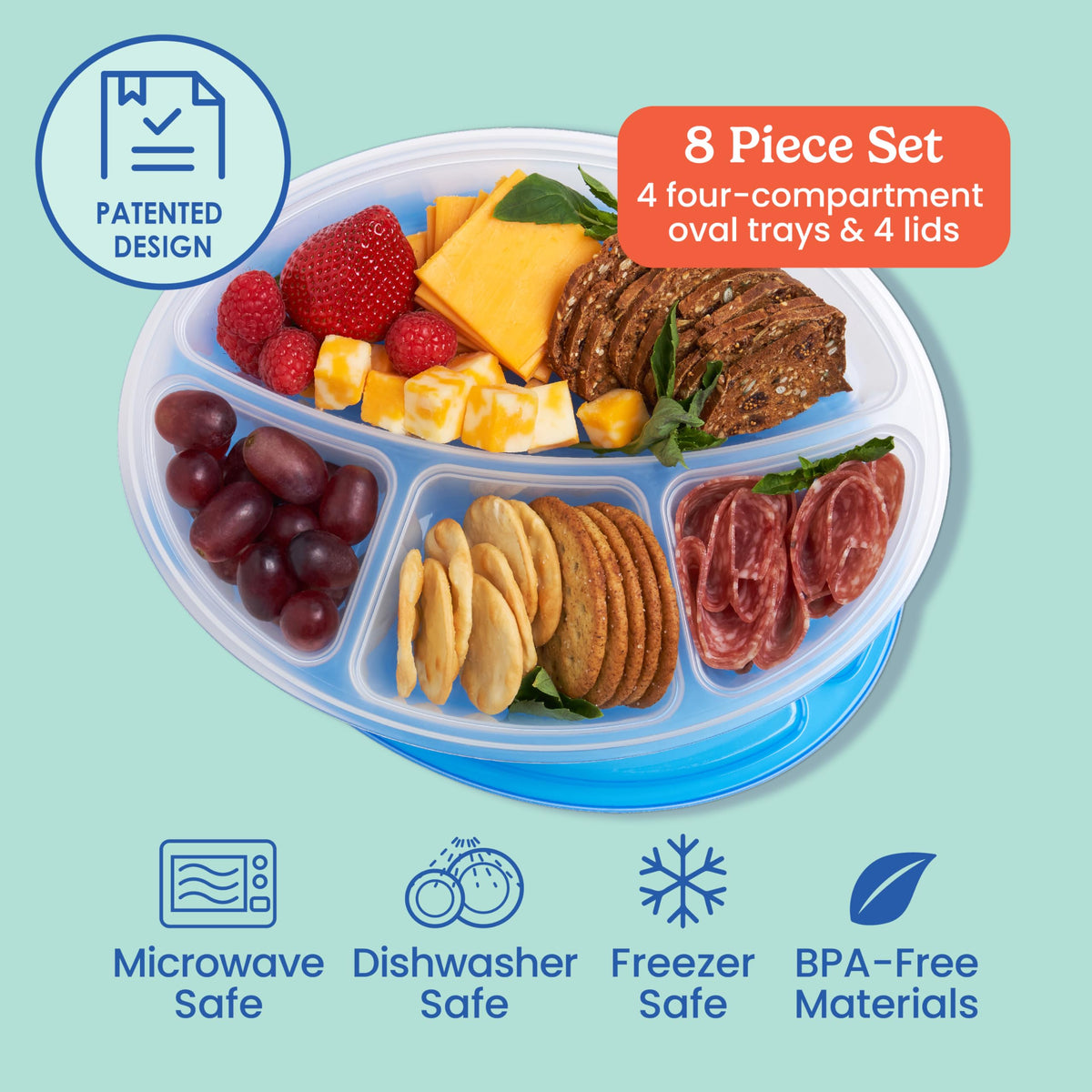 Bentgo Easyboxes stackable design saves fridge space during weekly prep.