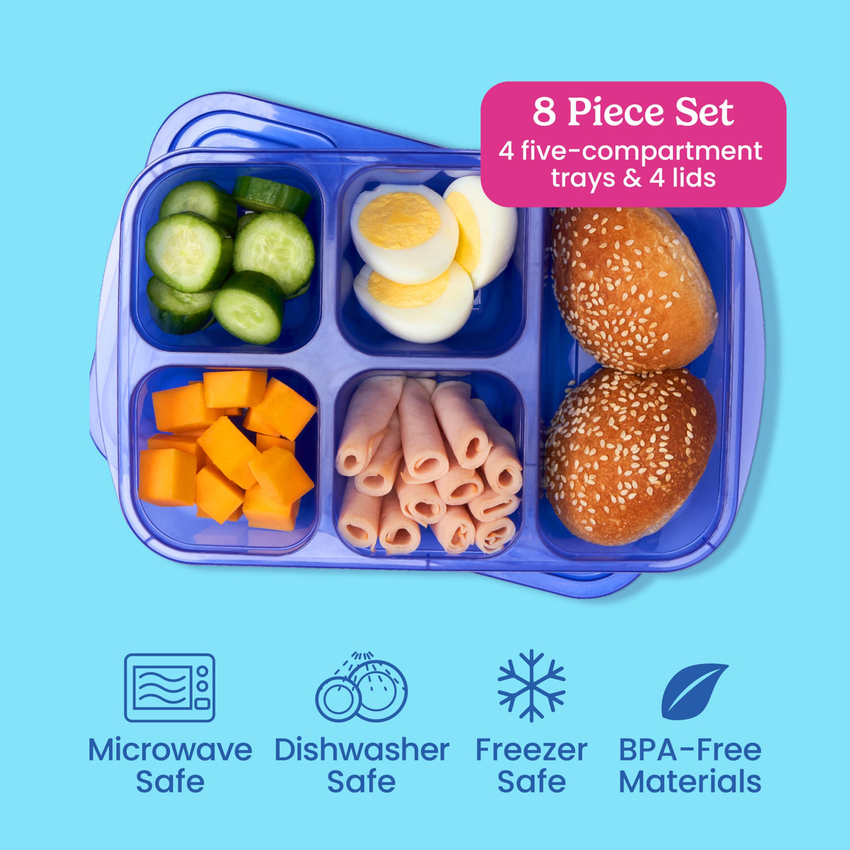 Bentgo Easyboxes stackable design saves cabinet space and simplifies meal prep routines.