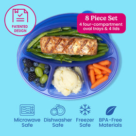 Bentgo Easyboxes stackable design saves fridge space and simplifies storage.